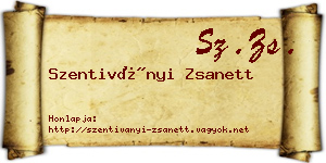 Szentiványi Zsanett névjegykártya