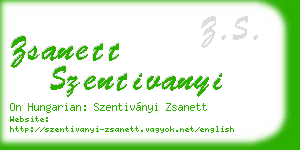 zsanett szentivanyi business card