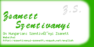 zsanett szentivanyi business card